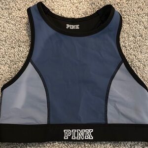 PINK Blue and Black Sports Bra size S